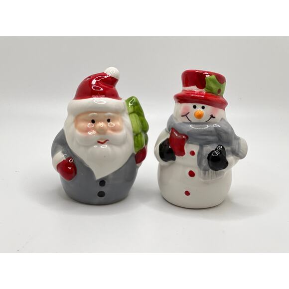 Santa & Snowman Salt & Pepper Shaker set, New in box! - Picture 2 of 4